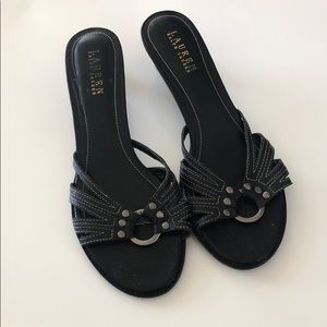 Lauren by Ralph Lauren kitten heel leather sandals